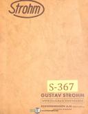 Strohm-Strohm M125, Automatic Screw Machine, Parts Manual 1961-M125-04